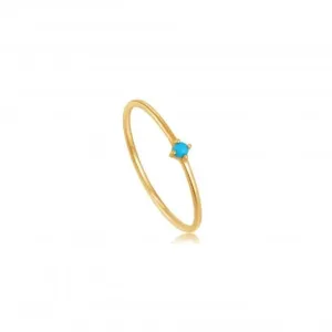 14k Gold Turquoise Stone Ring RAU001-02YG