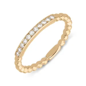18ct Rose Gold 0.12ct Diamond Stacking Ring D