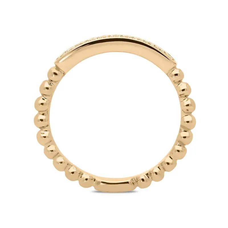 18ct Rose Gold 0.12ct Diamond Stacking Ring D