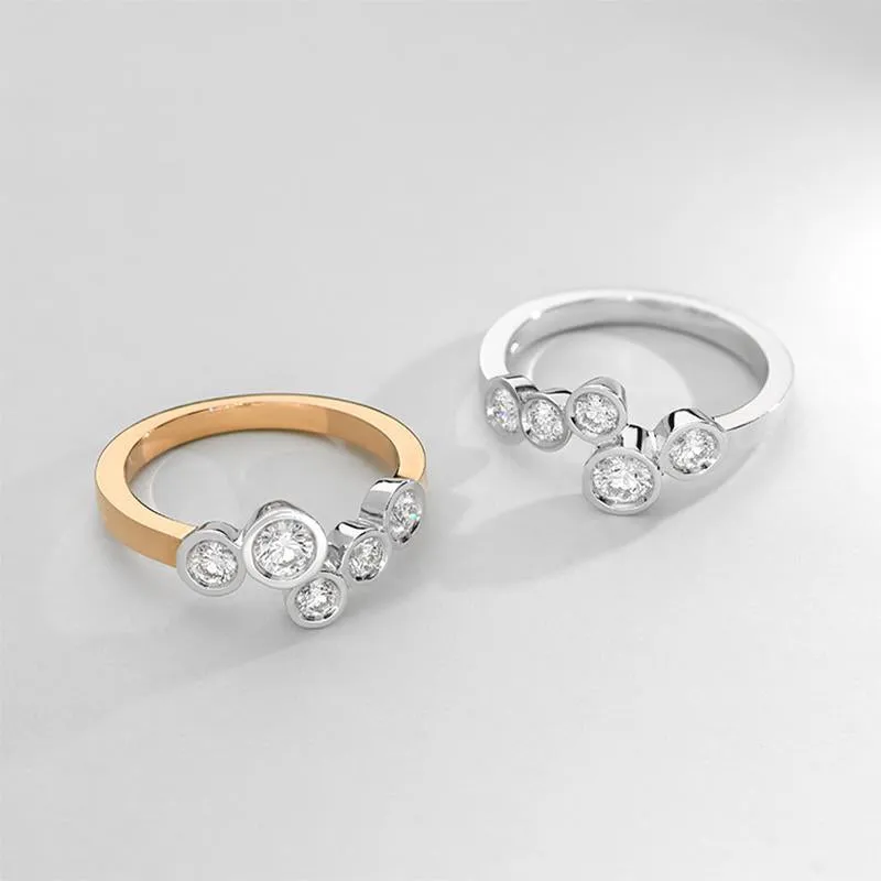 18ct Rose Gold 0.51ct Diamond Bubble Ring