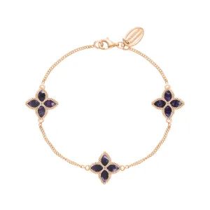 18ct Rose Gold Blue John eden Marquise Flower Bracelet