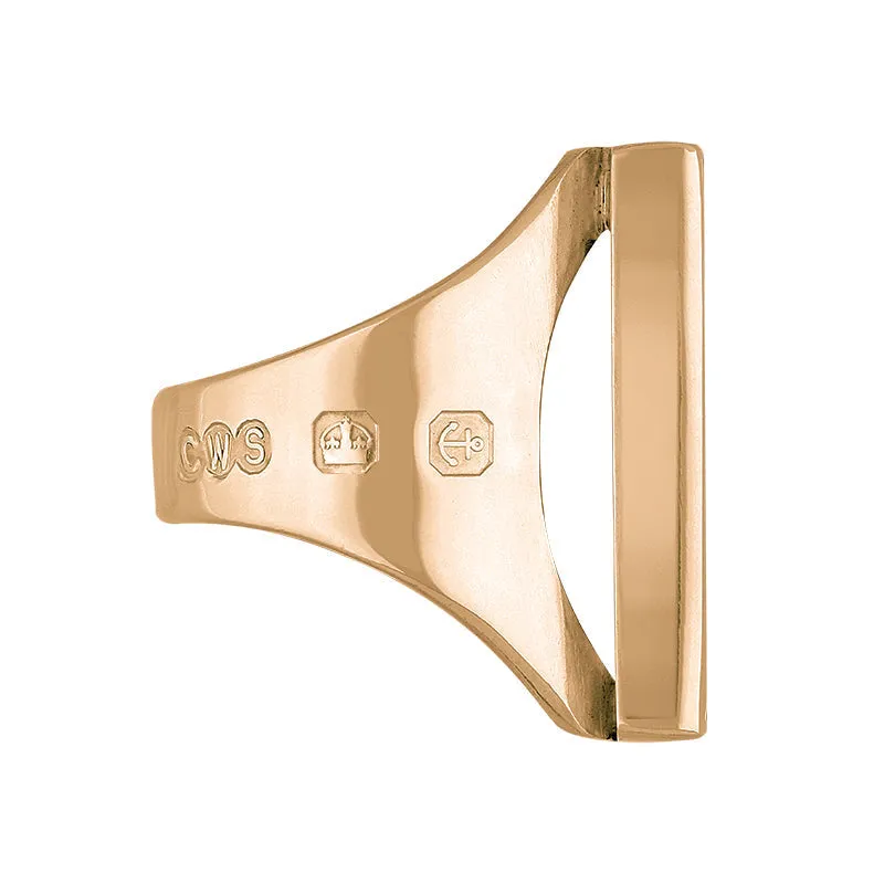 18ct Rose Gold Blue John Queen's Jubilee Hallmark Medium Oblong Ring D