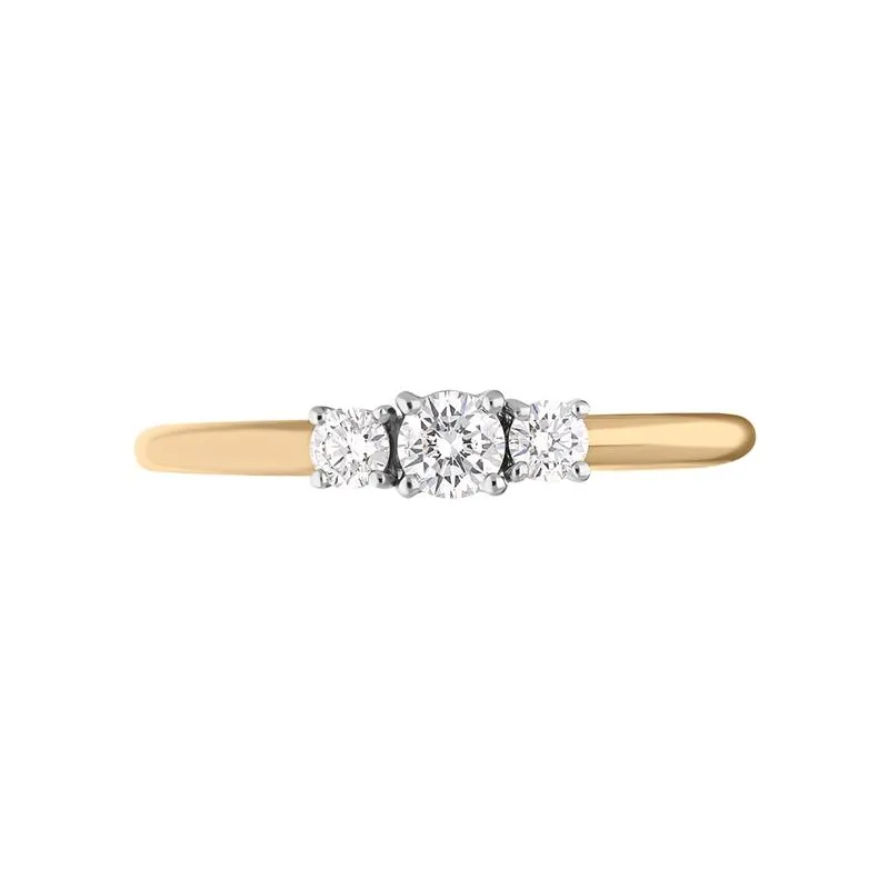 18ct Rose Gold Diamond Three Stone Ring