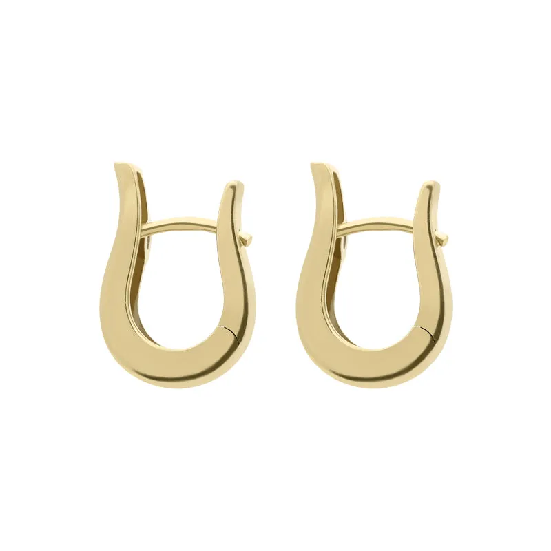 18ct White and Yellow Gold Diamond Satin Hoop Earrings