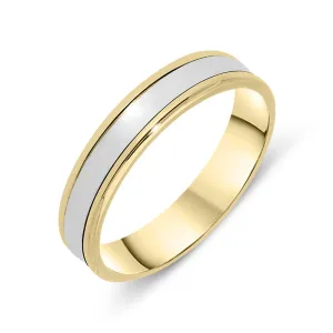 18ct White and Yellow Gold Wedding Ring