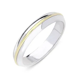 18ct White and Yellow Gold Wedding Ring