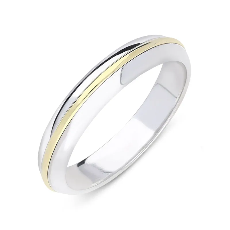 18ct White and Yellow Gold Wedding Ring
