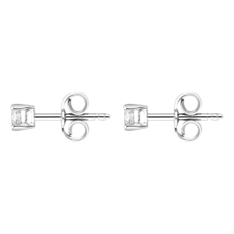 18ct White Gold 0.15ct Diamond Solitaire Stud Earrings