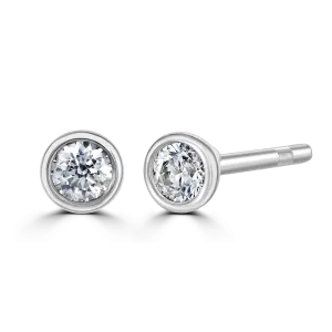 18ct White Gold 0.15ct Lab Grown Diamond Solitaire Stud Earrings