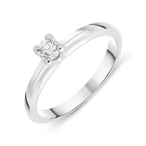 18ct White Gold 0.19ct Brilliant Cut Diamond Solitaire Ring