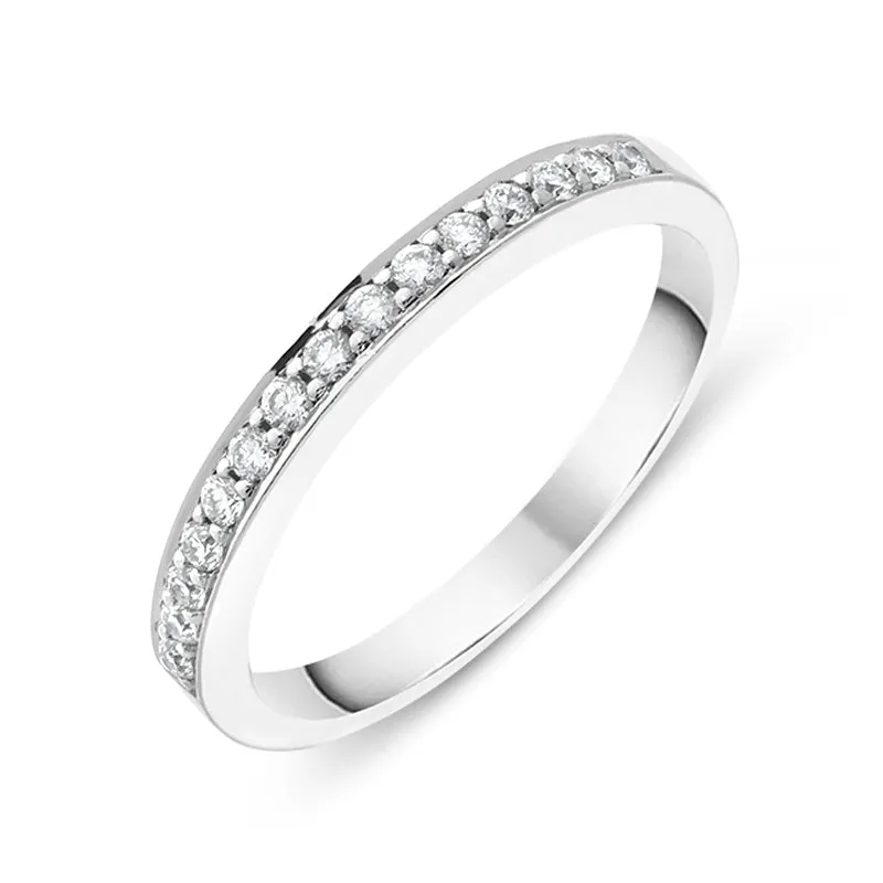18ct White Gold 0.20ct Diamond Channel Set Half Eternity Ring