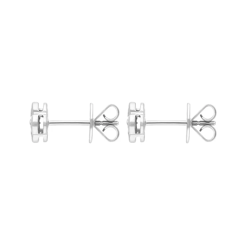 18ct White Gold 0.25ct Diamond Cluster Stud Earrings