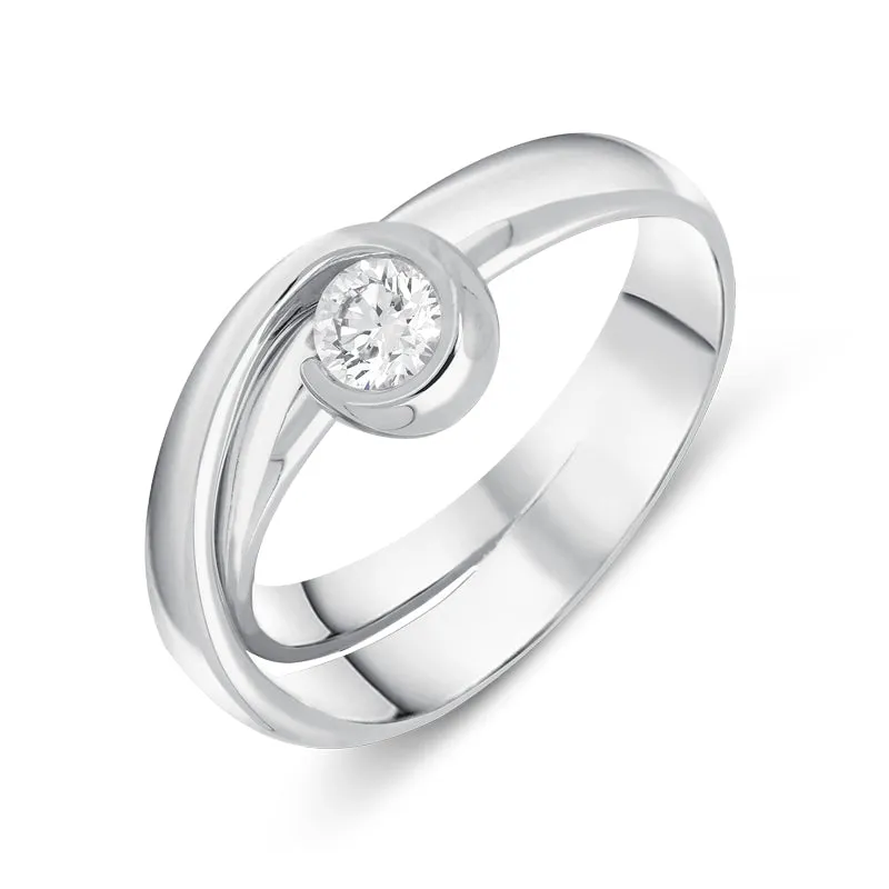 18ct White Gold 0.25ct Diamond Dress Ring