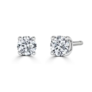 18ct White Gold 0.25ct Lab Grown Diamond Solitaire Stud Earrings
