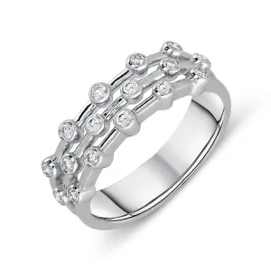 18ct White Gold 0.29ct Diamond Bubble Ring