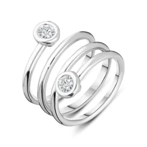 18ct White Gold 0.32ct Diamond Spiral Ring