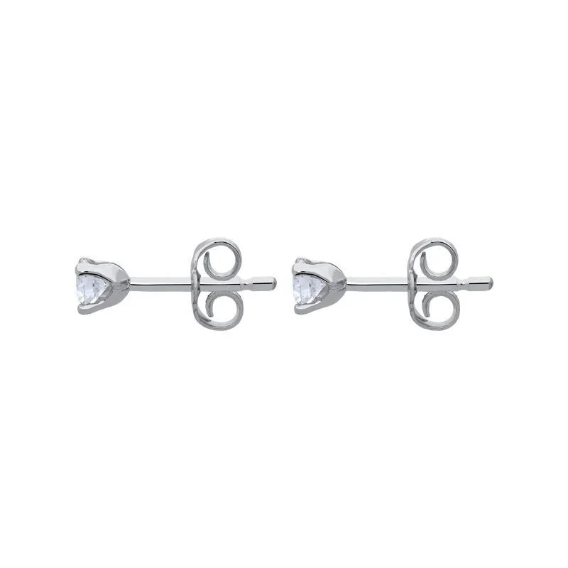18ct White Gold 0.33ct Diamond Solitaire Stud Earrings