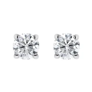 18ct White Gold 0.33ct Diamond Solitaire Stud Earrings