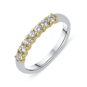 18ct White Gold 0.35ct Diamond Seven Stone Half Eternity Ring