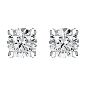 18ct White Gold 0.40ct Diamond Claw Set Solitaire Stud Earrings