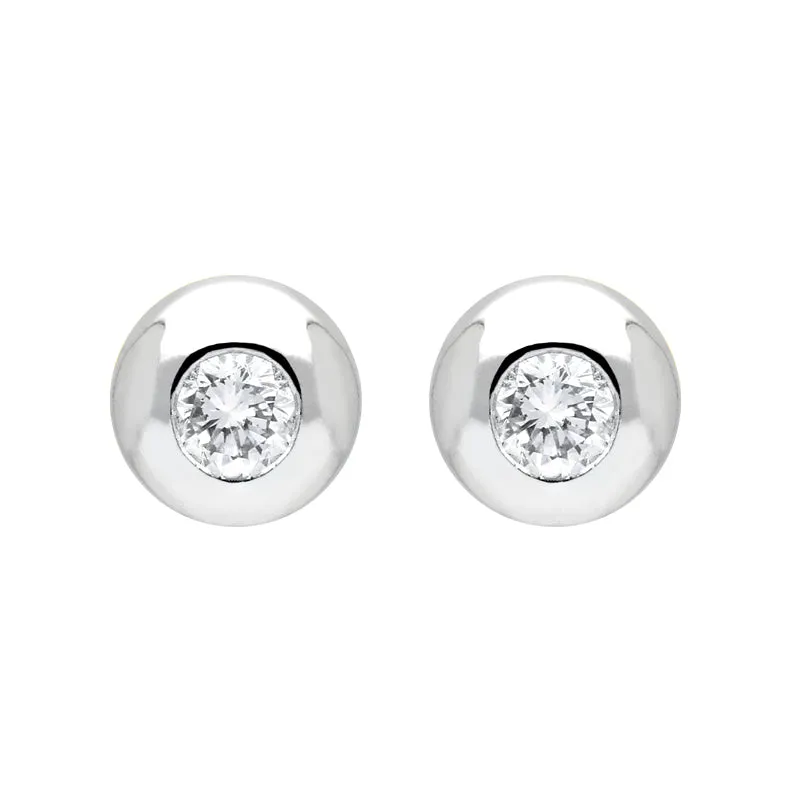 18ct White Gold 0.40ct Diamond Round Stud Earrings