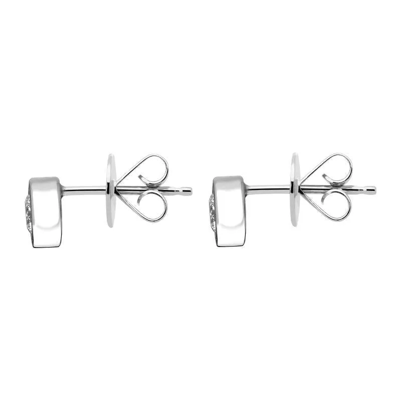 18ct White Gold 0.40ct Diamond Solitaire Stud Earrings