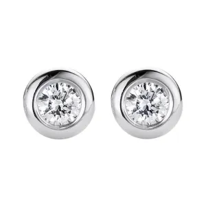 18ct White Gold 0.40ct Diamond Solitaire Stud Earrings
