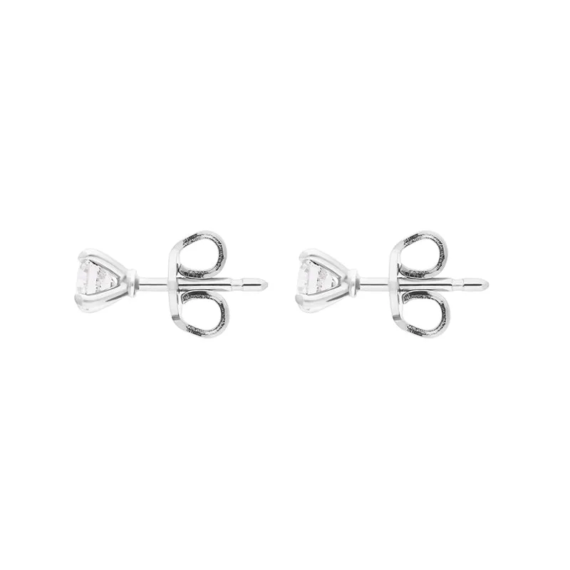 18ct White Gold 0.50ct Diamond Solitaire Stud Earrings