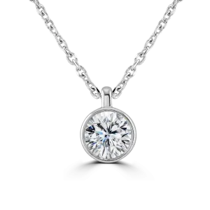 18ct White Gold 0.50ct Lab Grown Diamond Solitaire Necklace