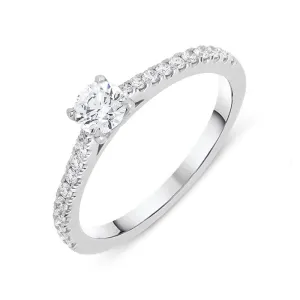 18ct White Gold 0.52ct Diamond Shoulder Ring