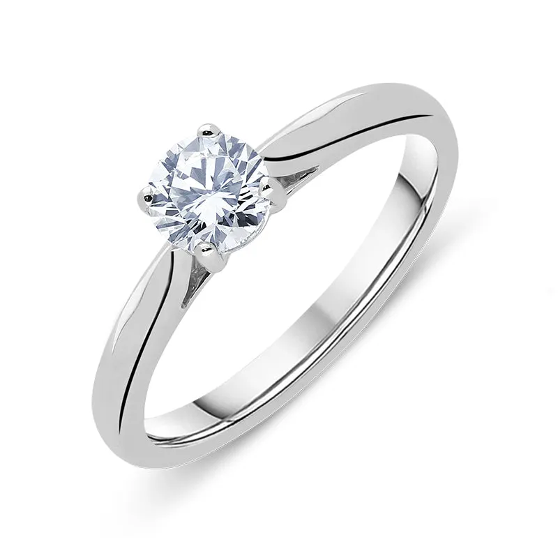 18ct White Gold 0.53ct Diamond Brilliant Cut Solitaire Ring