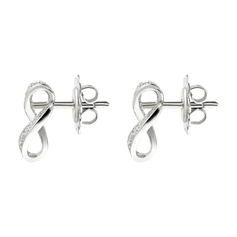 18ct White Gold 0.54ct Diamond Pave Loop Earrings