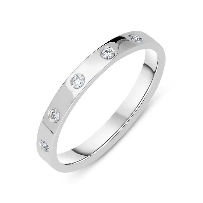 18ct White Gold 0.54ct Diamond Wedding Ring