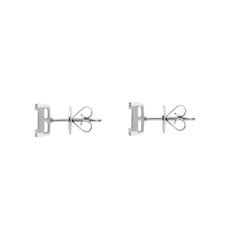 18ct White Gold 0.62ct Diamond Emerald Brilliant Cut Cluster Stud Earrings