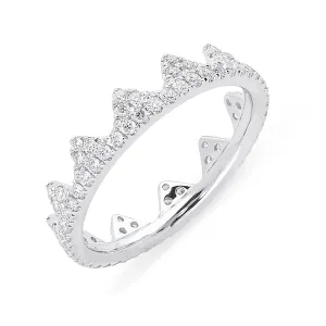 18ct White Gold 0.64ct Diamond Geometric Stacking Ring