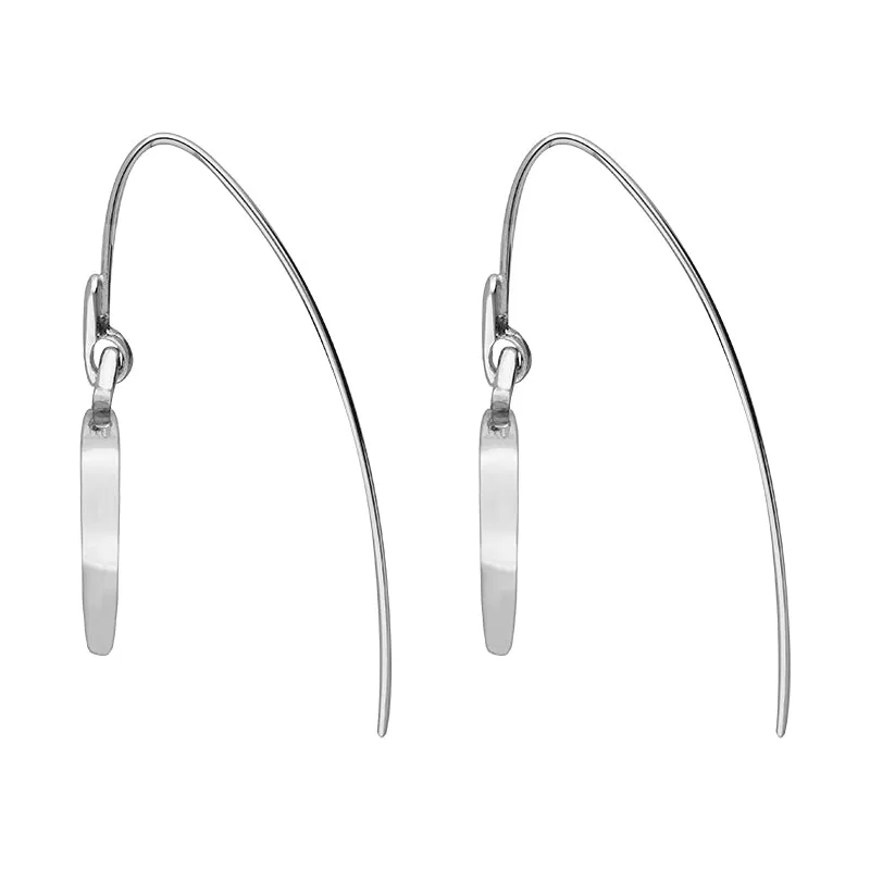 18ct White Gold Blue John Flore Filigree Heart Drop Earrings