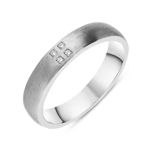 18ct White Gold Diamond Band Ring