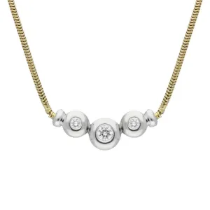 18ct Yellow and White Gold 0.29ct Diamond Necklace