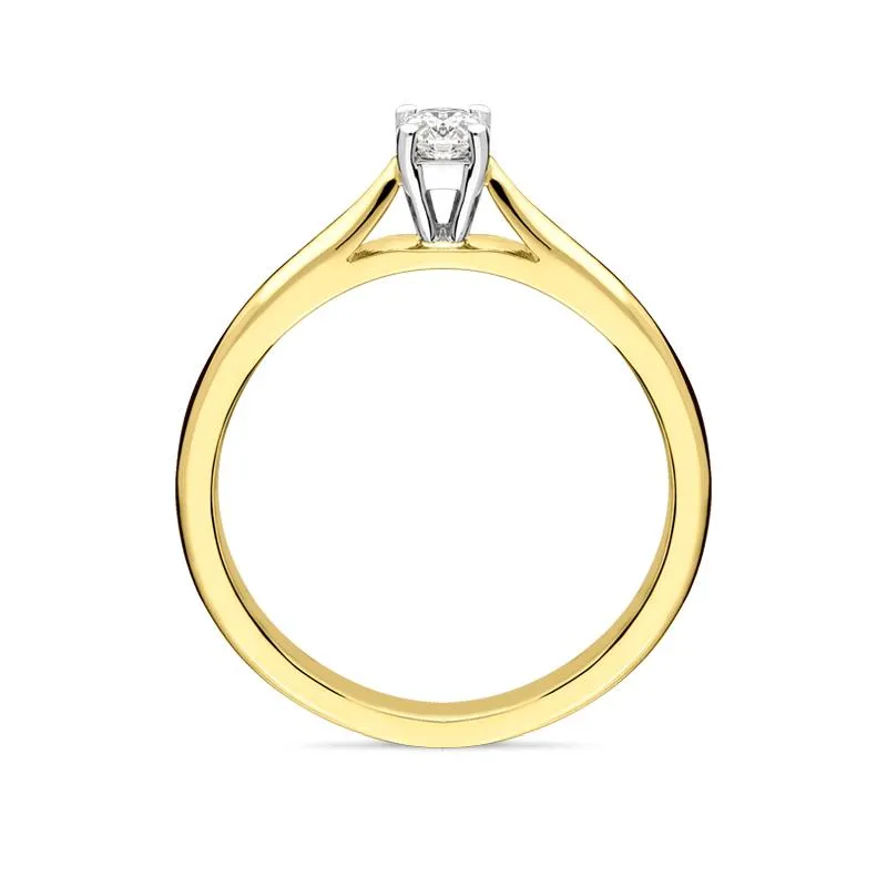 18ct Yellow Gold 0.15ct Diamond Solitaire Ring