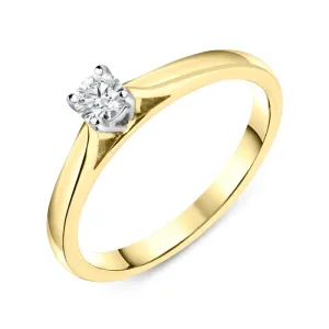 18ct Yellow Gold 0.15ct Diamond Solitaire Ring