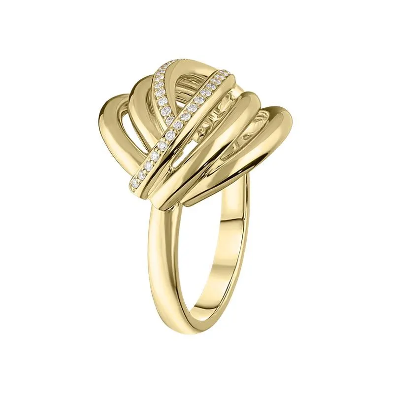 18ct Yellow Gold 0.17ct Diamond Dress Ring D