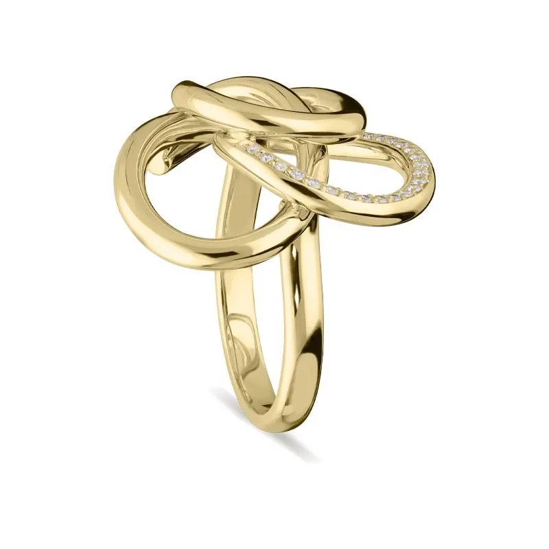 18ct Yellow Gold 0.21ct Diamond Ring D