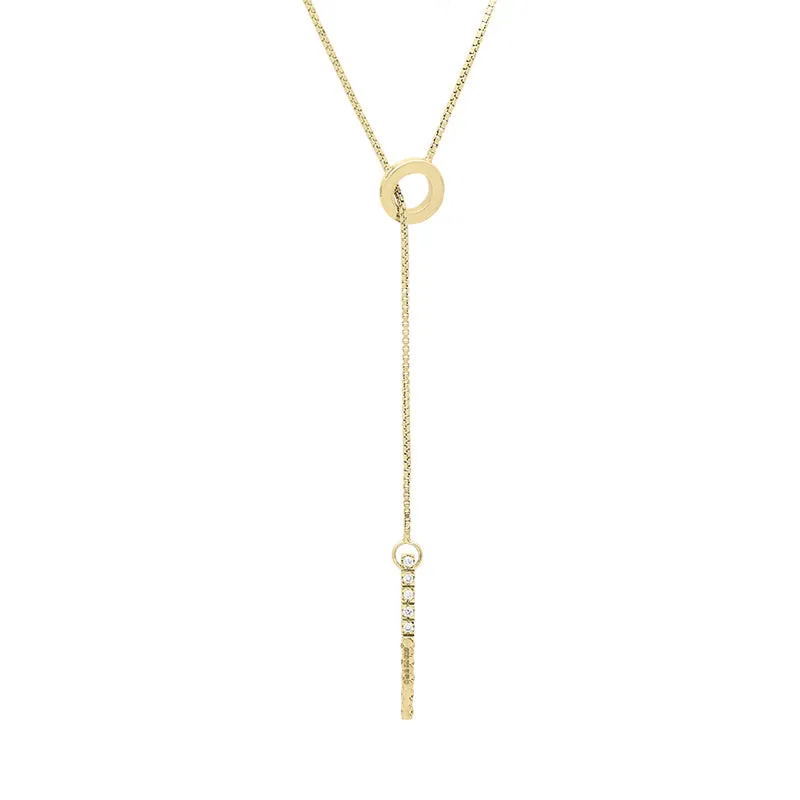 18ct Yellow Gold 0.25ct Diamond Cascading Drop Necklace