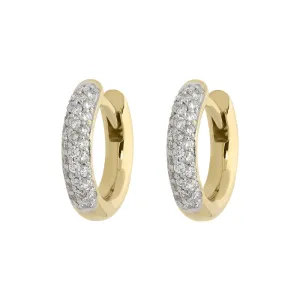 18ct Yellow Gold 0.45ct Diamond Hoop Earrings