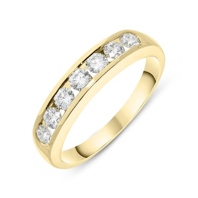 18ct Yellow Gold 0.45ct Diamond Tension Set Half Eternity Ring