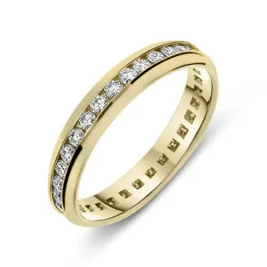18ct Yellow Gold 0.79ct Diamond Channel Set Eternity Ring