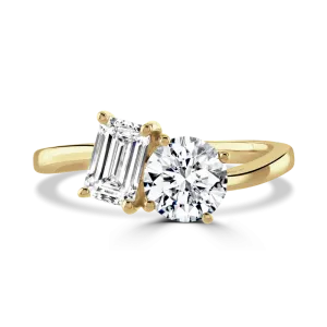 18ct Yellow Gold 1.8ct Laboratory Grown Diamond 'Toi et Moi' Ring