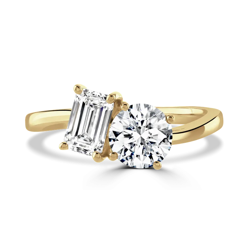 18ct Yellow Gold 1.8ct Laboratory Grown Diamond 'Toi et Moi' Ring