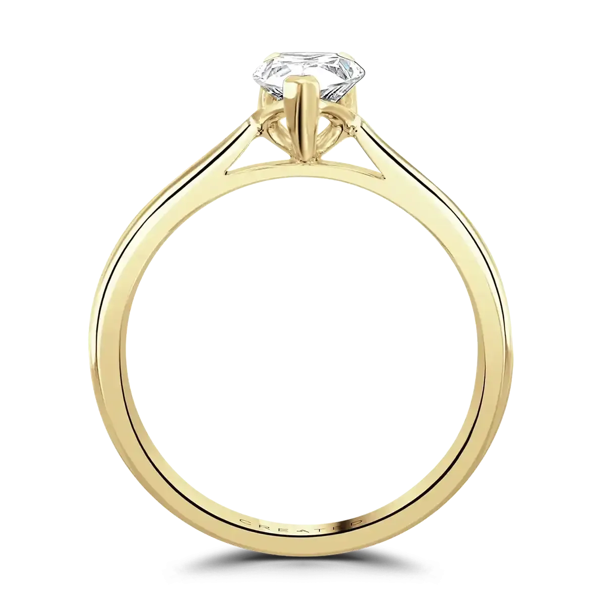 18ct Yellow Gold 1ct Pear Cut Laboratory Grown Diamond Solitaire