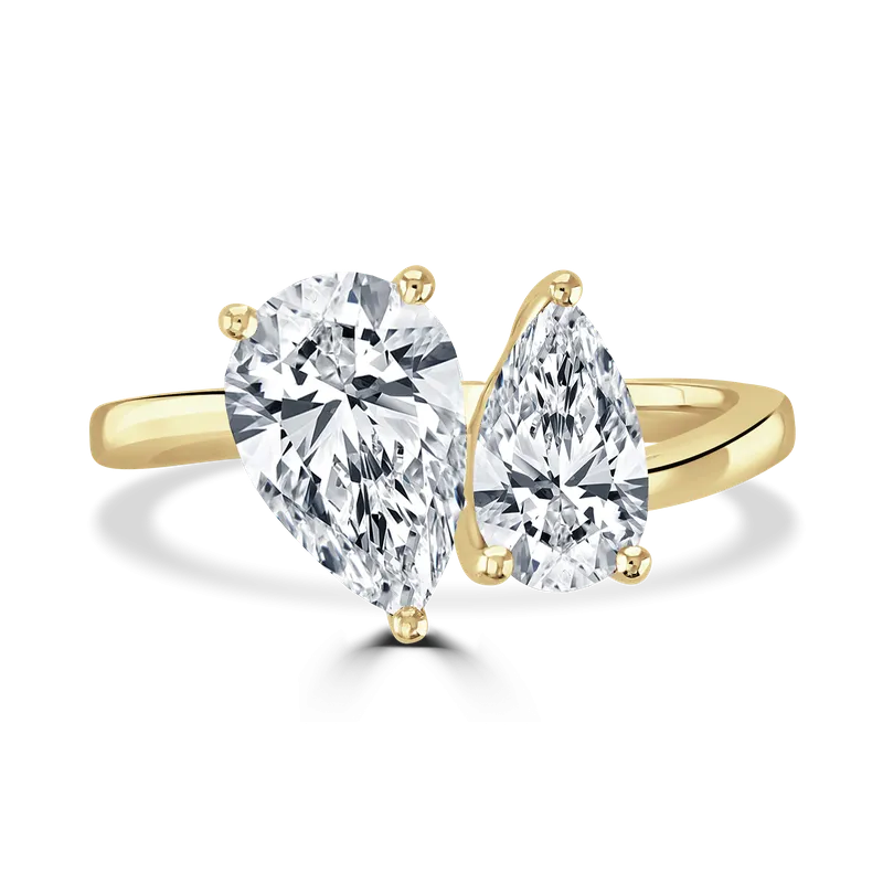 18ct Yellow Gold 2.6ct Laboratory Grown Diamond 'Toi et Moi' Ring